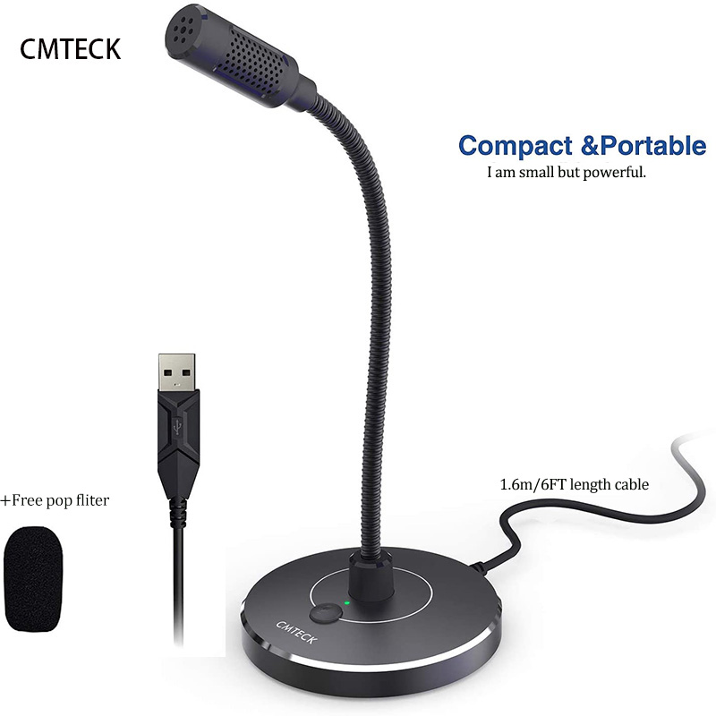 Streaming Mic Condenser - プロフェッショナルマイク,コンデンサー会議,ストリーミング用のラウンドスタンド付きUSBゲームマイク,オーディオ録音