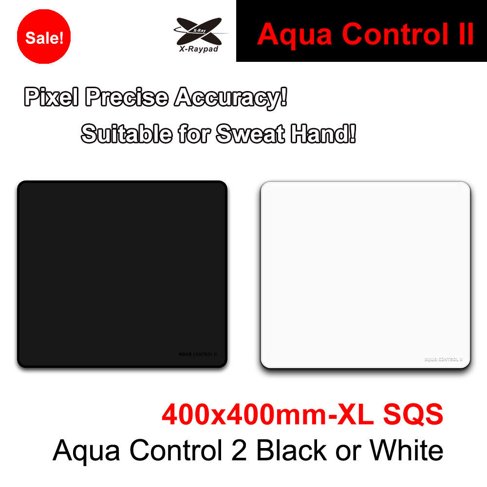 Esports Or Gaming - 400x400x4mm X-Raypad アクアコントロール II ゲーミングマウスパッド ピュアブラックまたはグレーホワイトバージョン