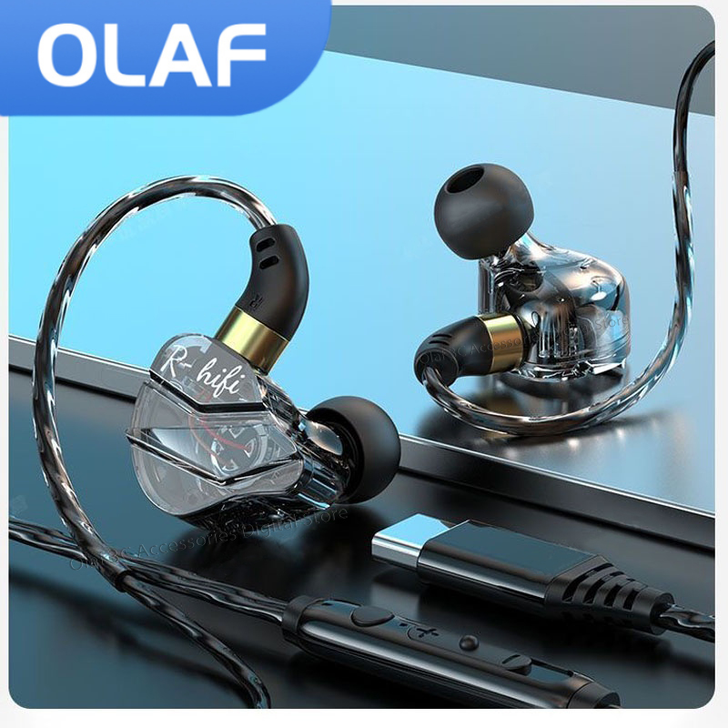 Esports Gaming Headphones - OLAF HiFi タイプ C ゲーミングヘッドフォン有線イヤホンハンズフリー低音ステレオ 3.5