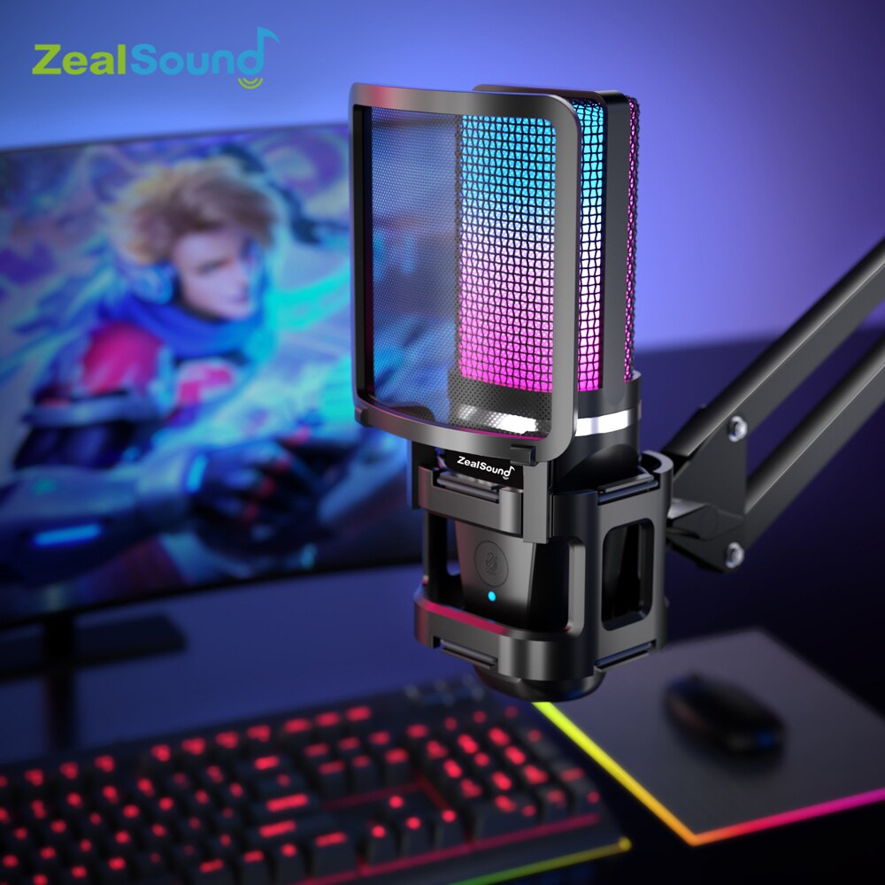 Zealsound rgbレコーディングマイク関節式アーム付 - Streaming Mic Condenser のレビューと価格