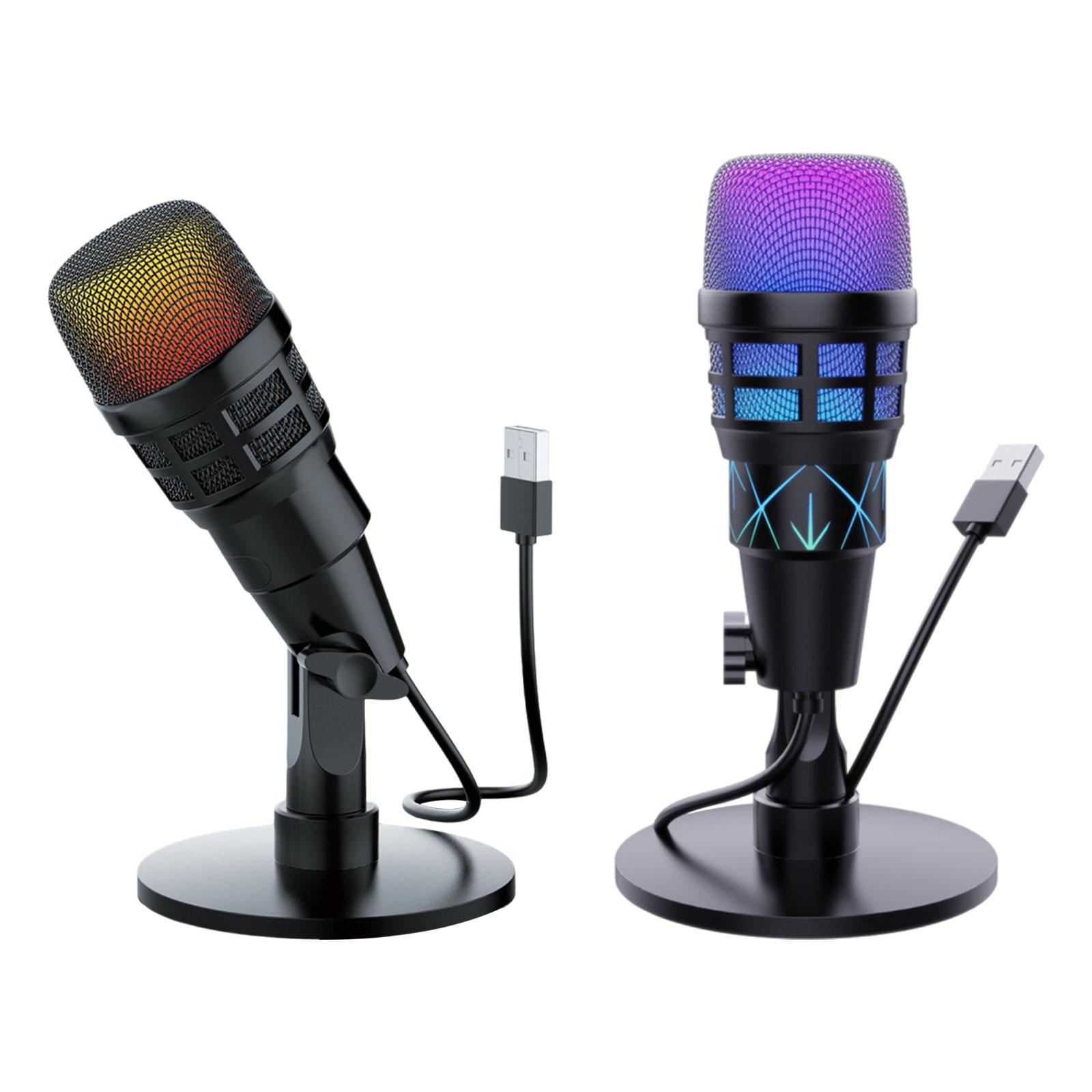 RGB USB コンデンサーゲーミングマイクコンピュータープ - Streaming Mic Condenser のレビューと価格