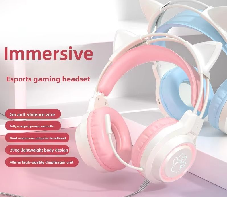 LGOODVIN SY-G35 猫耳有線オーバーイヤーゲーミ - Esports Gaming Headphones のレビューと価格
