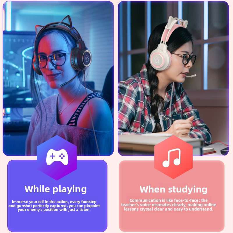 LGOODVIN SY-G35 猫耳有線オーバーイヤーゲーミ - Esports Gaming Headphones のレビューと価格