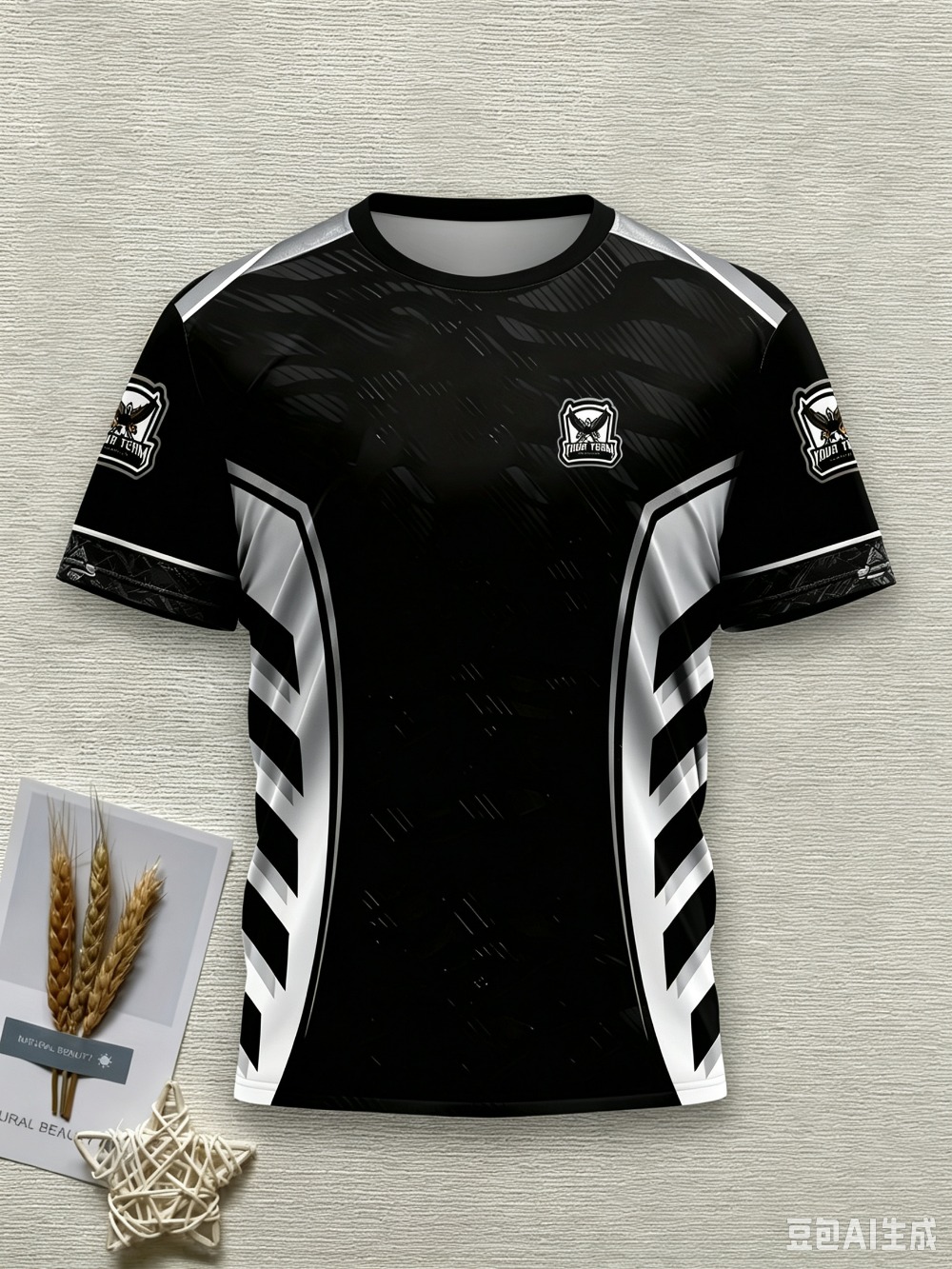 メンズゲーミングeスポーツチームジャージTシャツ、黒・金・白 - Esports Gaming T Shirt のレビューと価格