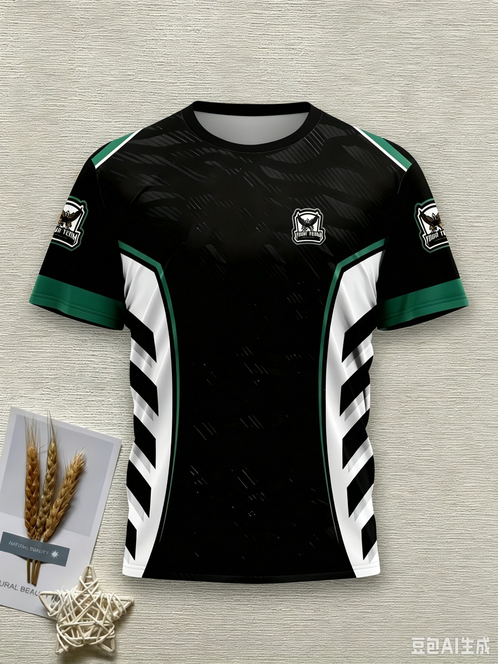 メンズゲーミングeスポーツチームジャージTシャツ、黒・金・白 - Esports Gaming T Shirt のレビューと価格
