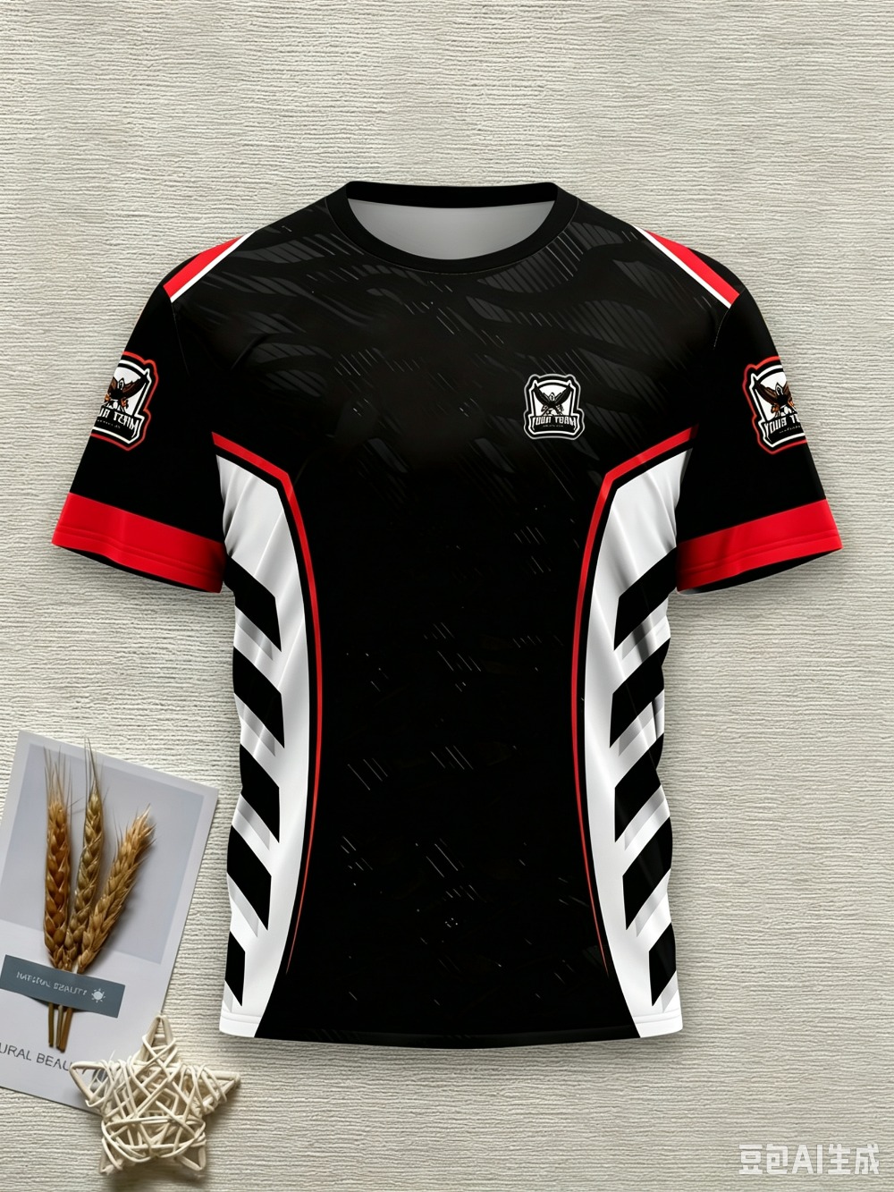メンズゲーミングeスポーツチームジャージTシャツ、黒・金・白 - Esports Gaming T Shirt のレビューと価格