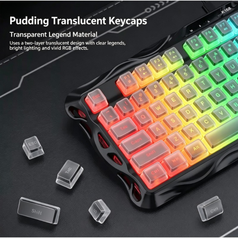 K168 87キー有線ゲーミングキーボード RGBバックライ - Esports Gaming Competition のレビューと価格