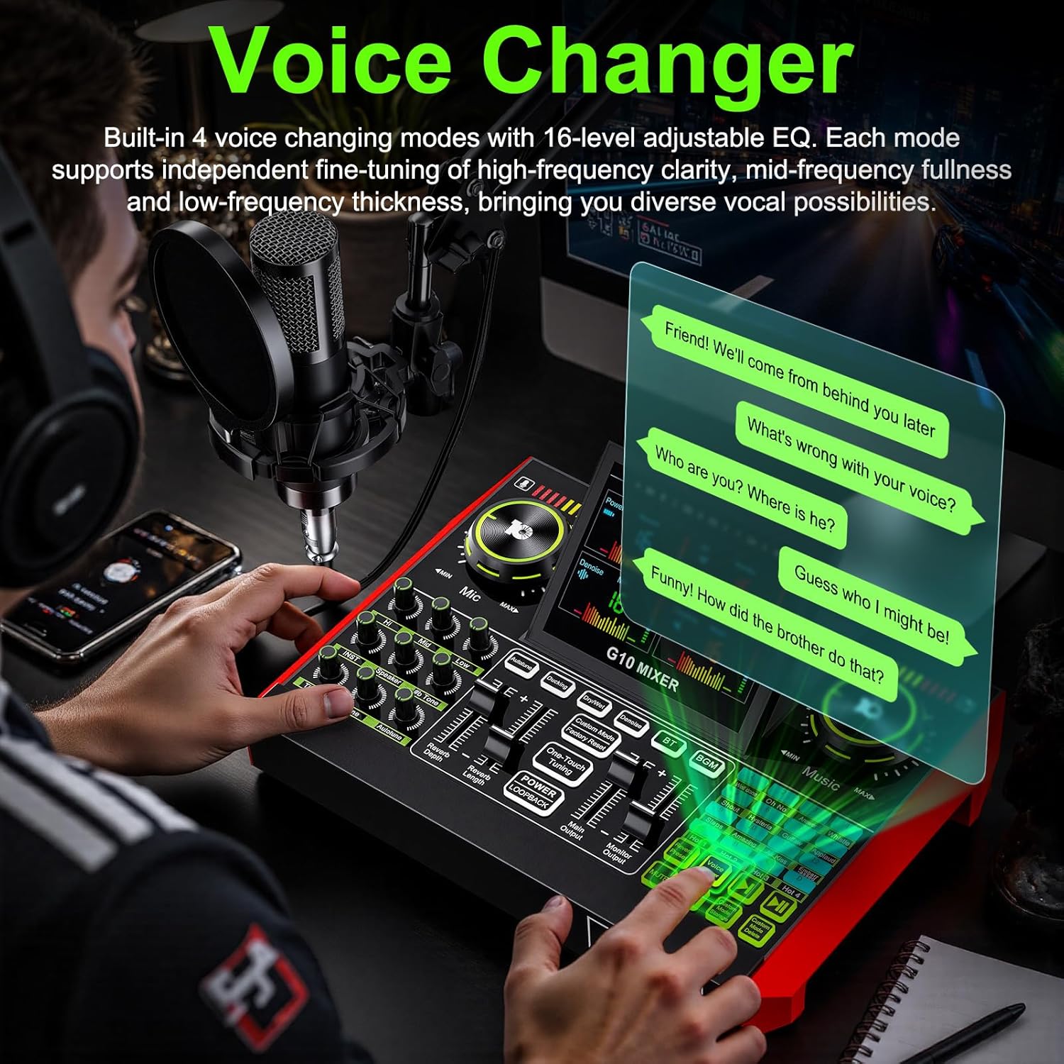 Tenlamp G10 ライブストリーミングオーディオインタ - Streaming Mic Condenser のレビューと価格