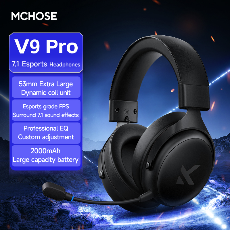 MCHOSE V9 Pro 2 ヘッドセット（マイク付き）、 - Esports Gaming Headphones のレビューと価格