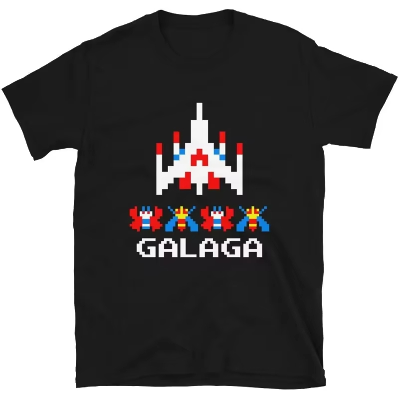 クールなアーケードゲーム「ガラガ」のレトロな80年代風インベ - Esports Gaming T Shirt のレビューと価格
