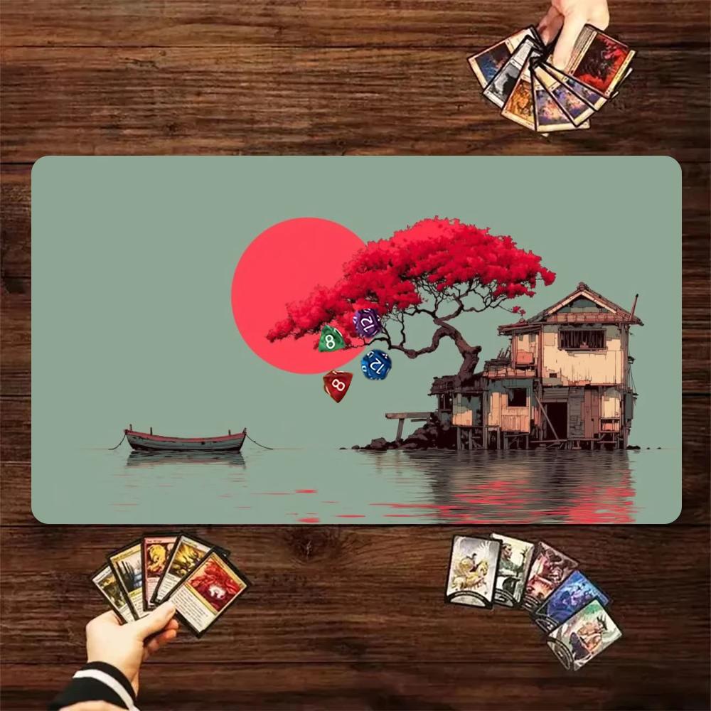 浮世絵風景TCGプレイマット 赤い楓の木 水上住宅ボート 東 - Esports Gaming House のレビューと価格